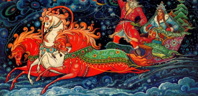 История новогодней открытки