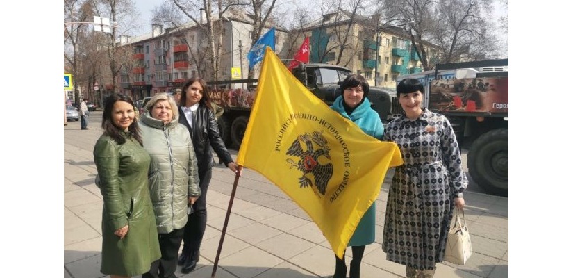 Члены хакасского реготделения РВИО приняли участие в торжественном митинге, приуроченном к старту республиканского автопробега в преддверии 77-ой годовщины Великой Победы