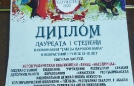 Хореографы Хакасии стали лауреатами I степени Всероссийского фестиваля «Содружество-2022»