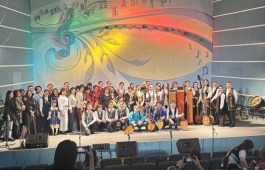 Ансамбль преподавателей «Алтын чир» «Хакасской республиканской национальной детской школы искусств» приняли участие в концерте Заслуженного работника России и Республики Хакасия Марии Сартыковой