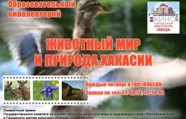 Городской центр культуры «Победа» приглашает на кинолекторий «Животный мир и природа Хакасии»